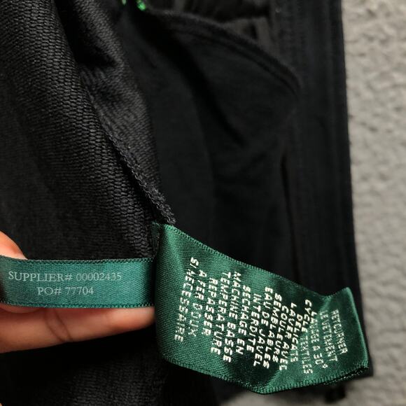 LRL Lauren Active Ralph Lauren Quilted Puffer Vest Jacket Women's M Black Green - Picture 6 of 6